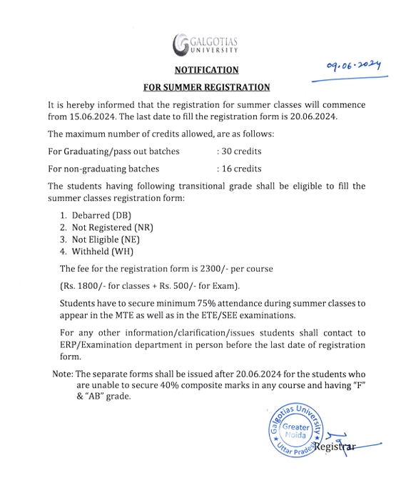 LMS Summer Term 20232024 Notification